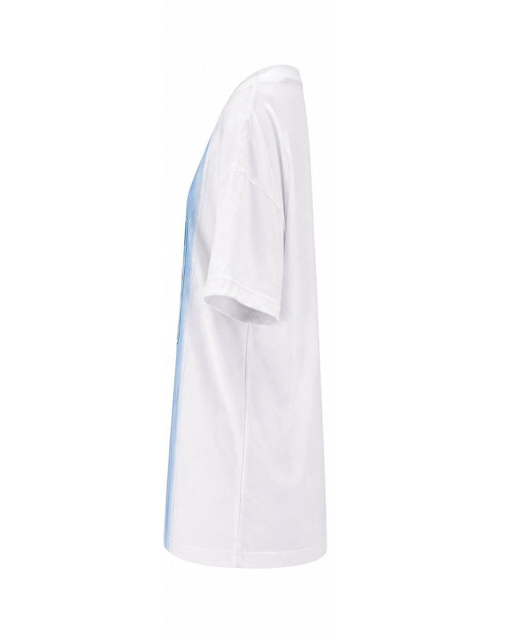 Women Argentina Jersey White and Sky Blue Off Shoulder T-Shirt for Match Day Watching Party