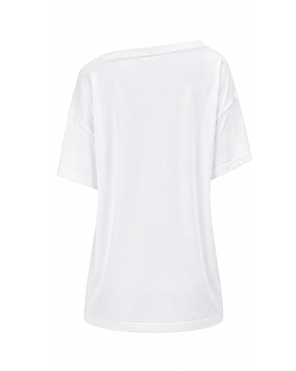 Women Argentina Jersey White and Sky Blue Off Shoulder T-Shirt for Match Day Watching Party