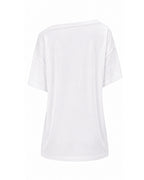 Women Argentina Jersey White and Sky Blue Off Shoulder T-Shirt for Match Day Watching Party