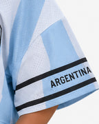 Women Argentina Jersey Blue White Striped Breathable Soccer Shirt for Stadium Wear Game Day Parties