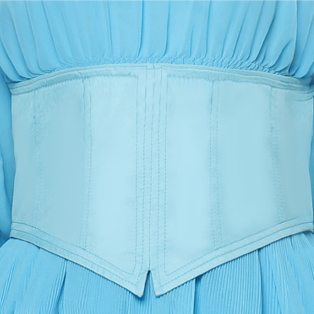 Adult Ariel Dress Blue Ruffle With Tiered Sleeves Dress Princess Ariel Costume