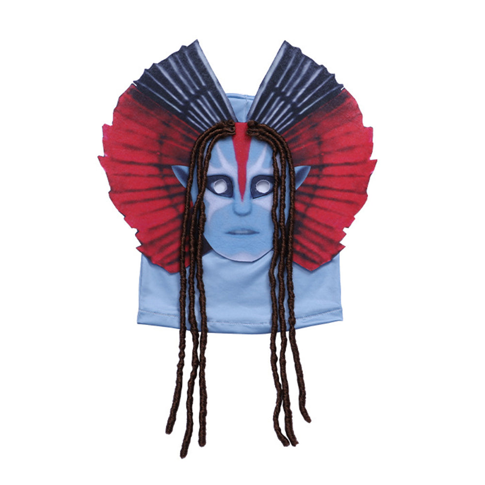 Varang Costume Ash Clan Leader Na'vi Long Tailed Jumpsuit with Headdress for Cosplay