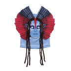 Varang Costume Ash Clan Leader Na'vi Long Tailed Jumpsuit with Headdress for Cosplay