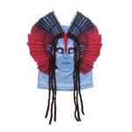 Varang Costume Ash Clan Leader Na'vi Long Tailed Jumpsuit with Headdress for Cosplay