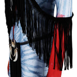 Fire Clan Varang Outfit Ash People Jumpsuit Tail Headgear with Fringes Accessories for Cosplay