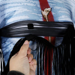 Fire Clan Varang Outfit Ash People Jumpsuit Tail Headgear with Fringes Accessories for Cosplay