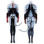 Fire Clan Varang Outfit Ash People Jumpsuit Tail Headgear with Fringes Accessories for Cosplay