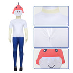 Missing Kid Costume White Jumpsuit and Helmet The Forest Survival Outfit for Game Player