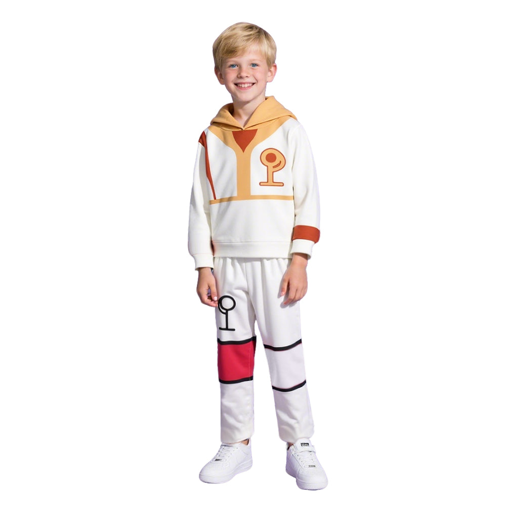 Kids Zombies Costume Bonzo Lunar Training Camp Outfit Hoodie and Pants Suit
