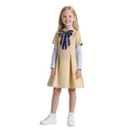 Megan Dress Kids Adults AI Robot Khaki Costume Shirt Dress and Bowknot Full Set for Halloween Carnival