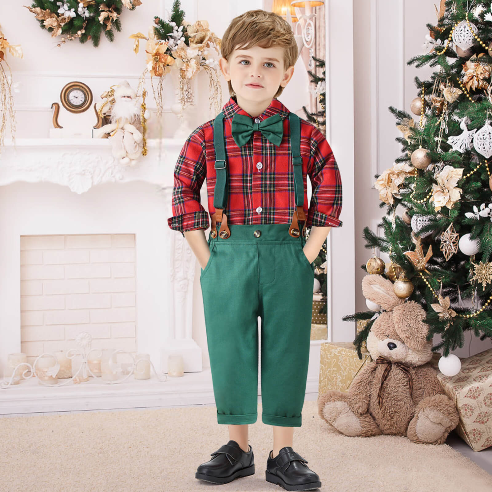 Baby Boy Christmas Outfit Toddler Dress Shirt Bow Tie and Pants Xmas S Sun Baby Baby Boy Christmas Outfit Toddler Dress Shirt Bow Tie and Pants Xmas S Sun Baby