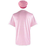 Barbiecore Ken Nautical Shirt Couple's Pink Striped Shirt with Sailor Cap Halloween Costume