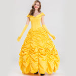 Deluxe Belle Dress Women's Cosplay Costume Princess Belle Costume