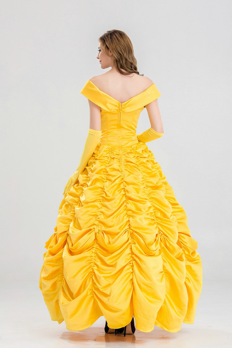 Deluxe Belle Dress Women's Cosplay Costume Princess Belle Costume