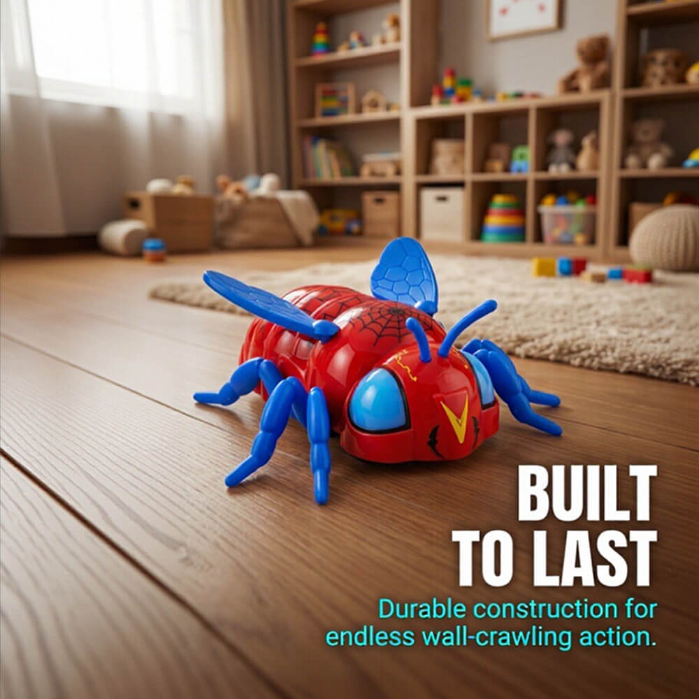 2.4G Spider RC Car Dual-Mode Action Wall-Climbing Toy with Customizable Posture and RGB LED Eyes