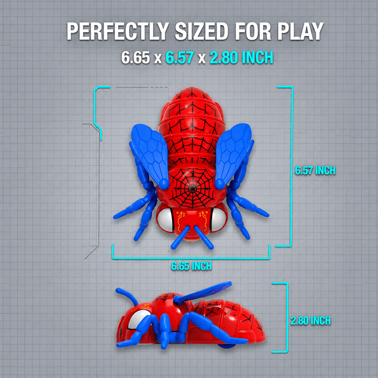 2.4G Spider RC Car Dual-Mode Action Wall-Climbing Toy with Customizable Posture and RGB LED Eyes