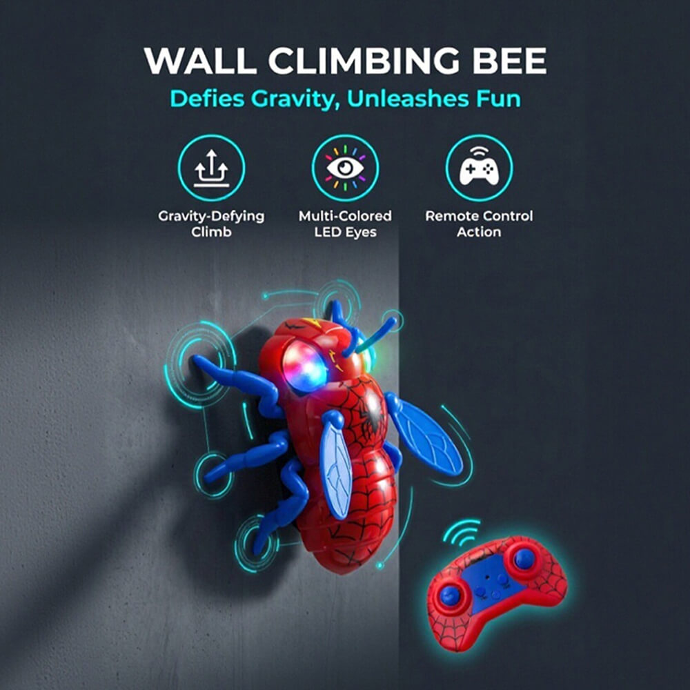 2.4G Spider RC Car Dual-Mode Action Wall-Climbing Toy with Customizable Posture and RGB LED Eyes