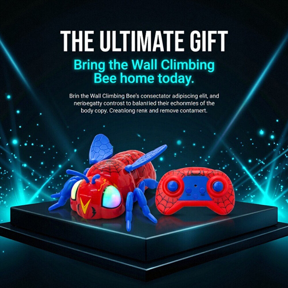 2.4G Spider RC Car Dual-Mode Action Wall-Climbing Toy with Customizable Posture and RGB LED Eyes