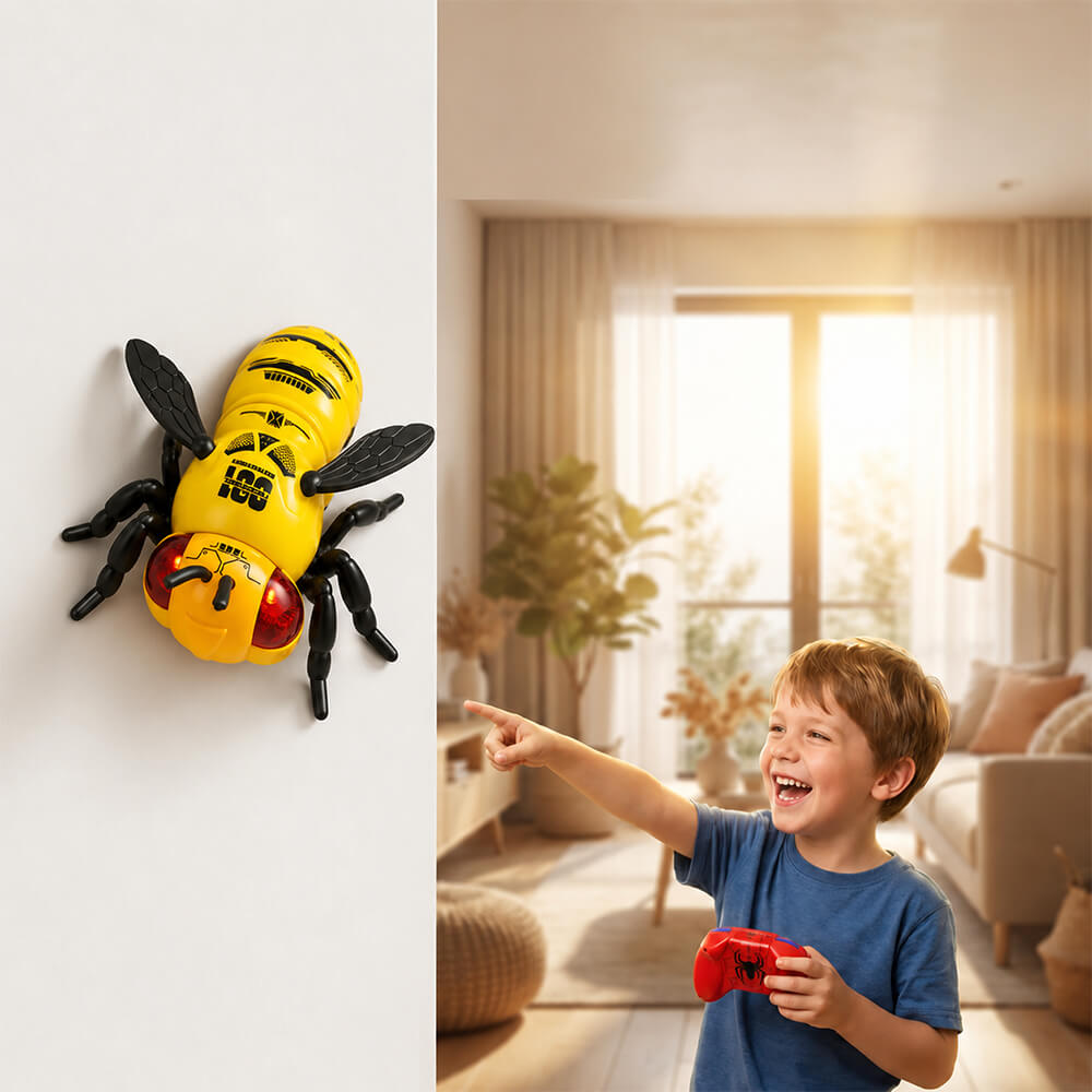 2.4G Spider RC Car Dual-Mode Action Wall-Climbing Toy with Customizable Posture and RGB LED Eyes