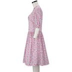 Women's Barbara Maitland Costume Pink Floral Dress for Ghost Barbara Cosplay Dress Up