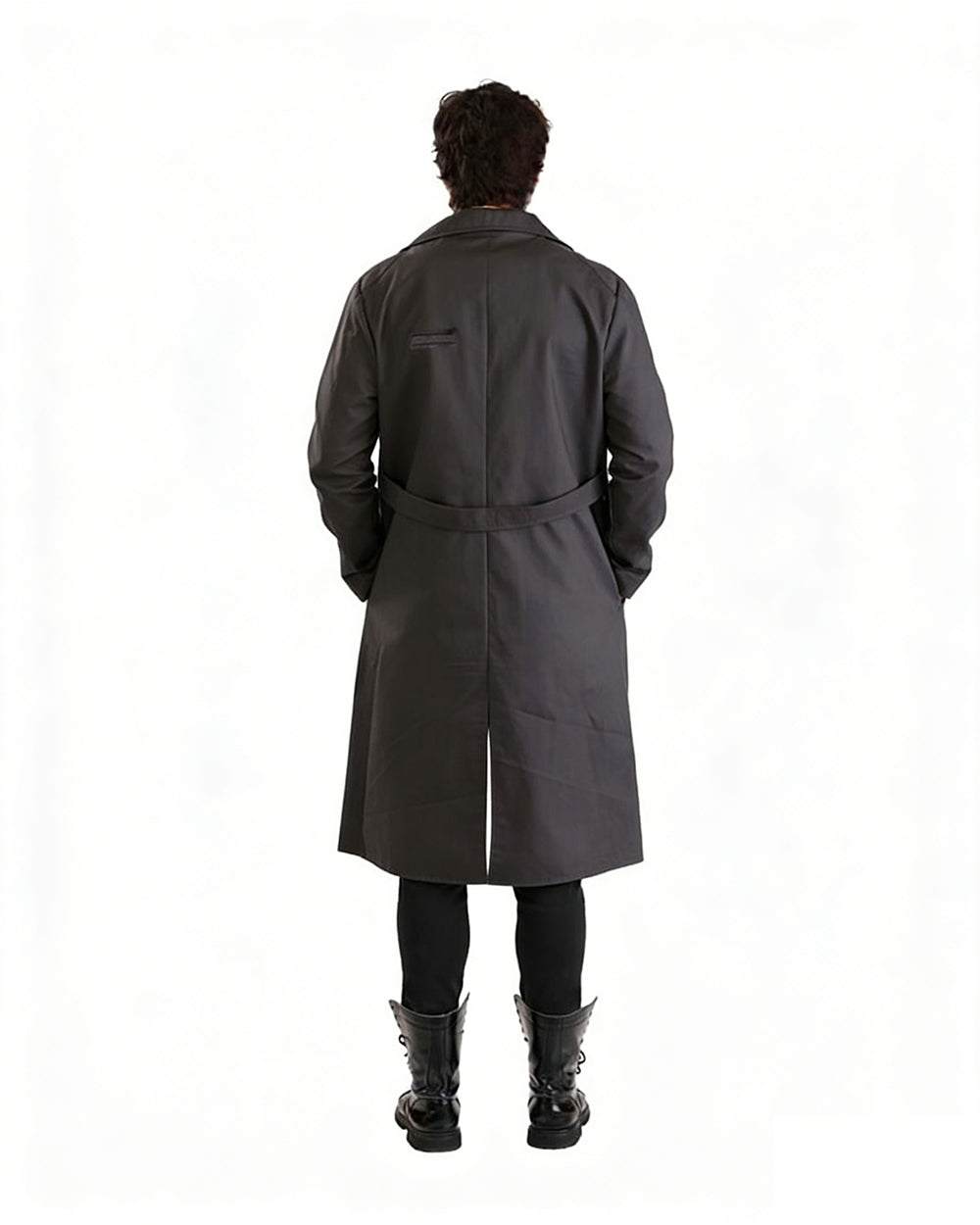 Boys Billy Costume Blue Shirt and Black Trench Coat for Cosplay Themed Events