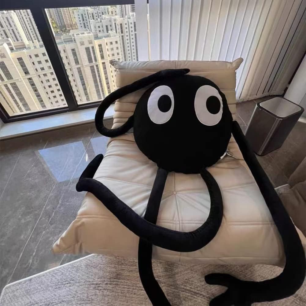Cute Plush Toy Black Briquette Cushion Long Arms Legs Various Postures Stuffed Doll Pillow Holiday Gift