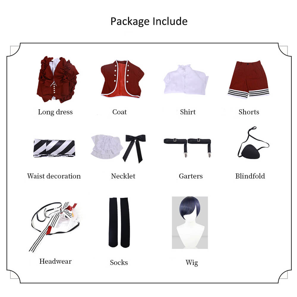 Adult Ciel Phantomhive Costume Ciel Red Party Dress Cosplay Costume Full Set