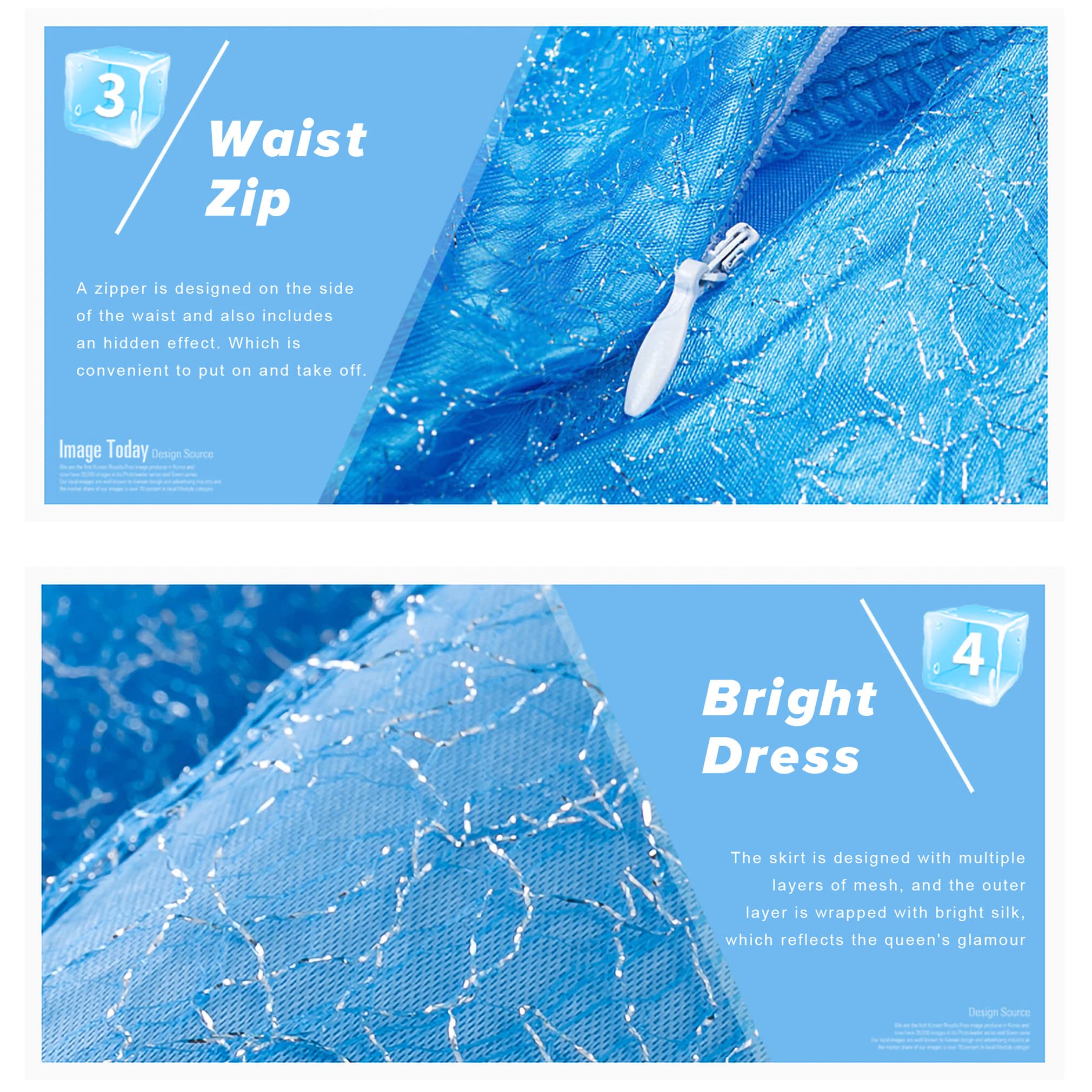 Kids Elsa Princess Dress and Accessories Snow Queen Cosplay Party Princess Dress with Long Cape