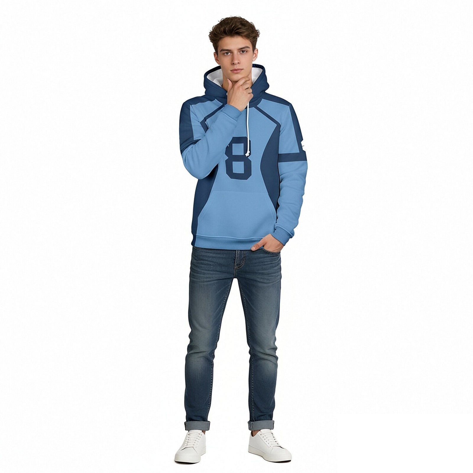 Nagi #11 Hoodie Blue Bachira #8 Sweatshirt Adult Pullover for