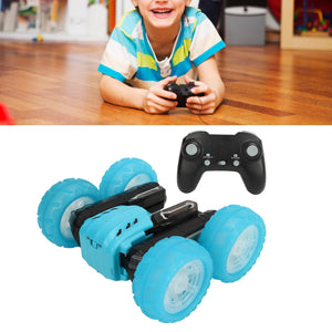 14KM/H RC Stunt Car 2.4G Double-sided Rolling 360° Rotation Car LED Light Letters Vehicle For Kids