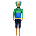 Kids Stealthy Brawler Costume Chameleon Green Cosplay Outfit for Dress Up Party