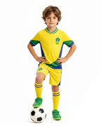 Brazil Soccer Team Jersey Father Son 2026 Football Uniform 3pcs Set for Stadium Cheering Events