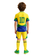 Brazil Soccer Team Jersey Father Son 2026 Football Uniform 3pcs Set for Stadium Cheering Events
