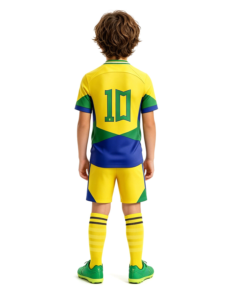 Brazil Soccer Team Jersey Father Son 2026 Football Uniform 3pcs Set for Stadium Cheering Events