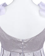 Adult Renaissance Cosplay Costume Silver Maxi Masquerade Dress with Butterfly Mask and Gloves 3pcs Suit for Halloween Carnival