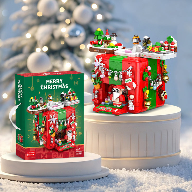 527pcs / 1100pcs Building Block Music Box Creative Puzzle Educational Toy Christmas Surprise Gift For Children