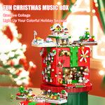 527pcs / 1100pcs Building Block Music Box Creative Puzzle Educational Toy Christmas Surprise Gift For Children