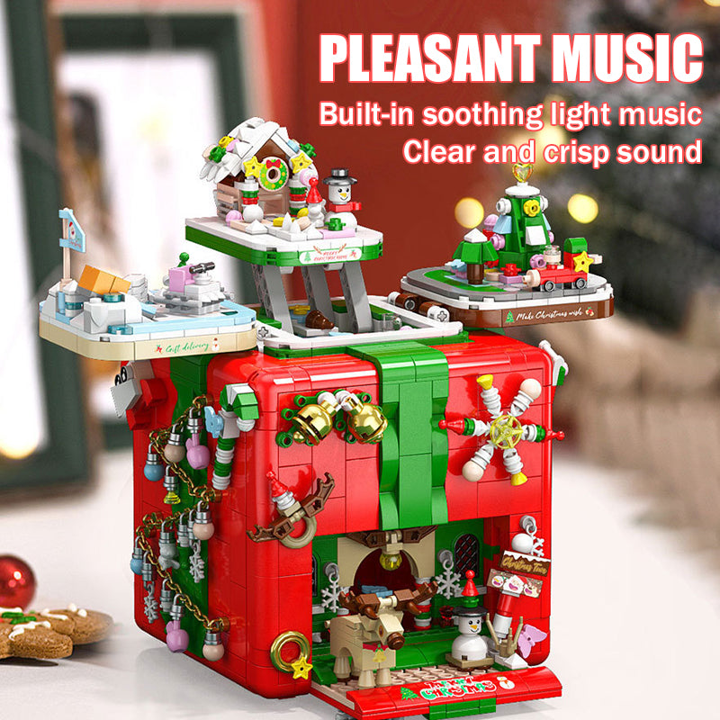 527pcs / 1100pcs Building Block Music Box Creative Puzzle Educational Toy Christmas Surprise Gift For Children
