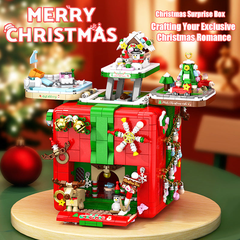 527pcs / 1100pcs Building Block Music Box Creative Puzzle Educational Toy Christmas Surprise Gift For Children