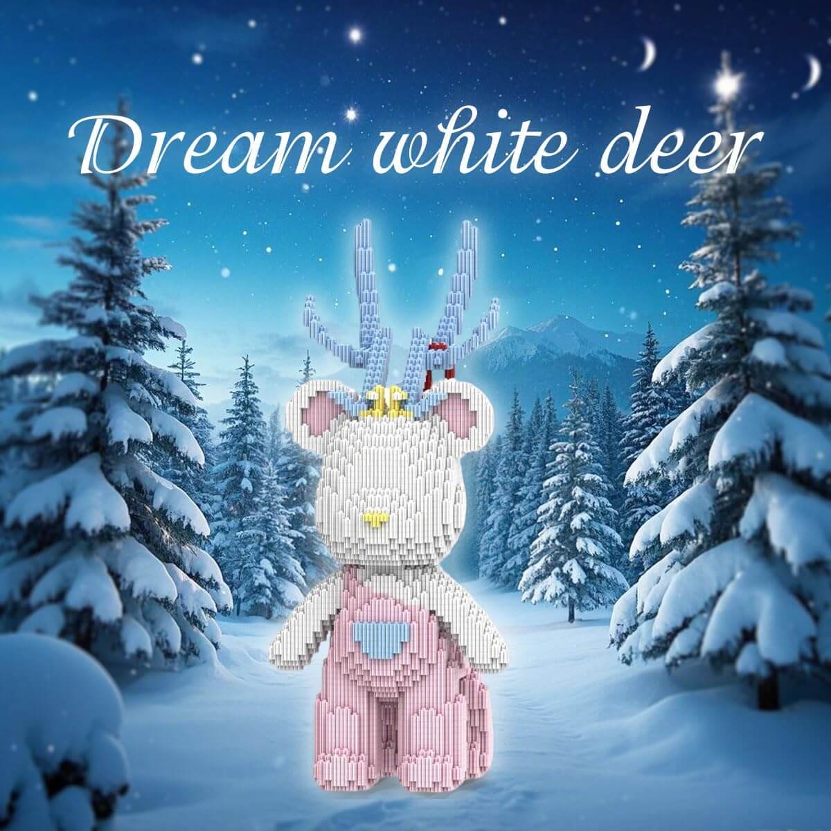 Building Blocks Set Toys Deer Unicorn Christmas Gift Educational Toys Holiday Decorations