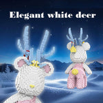Building Blocks Set Toys Deer Unicorn Christmas Gift Educational Toys Holiday Decorations