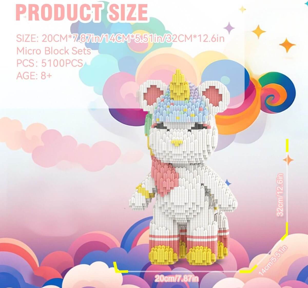 Building Blocks Set Toys Deer Unicorn Christmas Gift Educational Toys Holiday Decorations