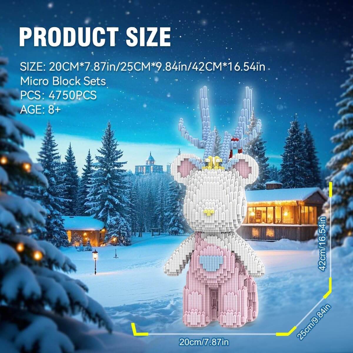 Building Blocks Set Toys Deer Unicorn Christmas Gift Educational Toys Holiday Decorations