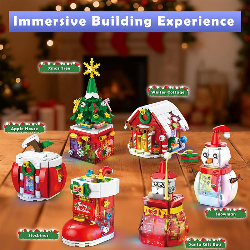 923PCS Building Blocks Set Light Music Educational Toys Christmas Gifts Displayable Model