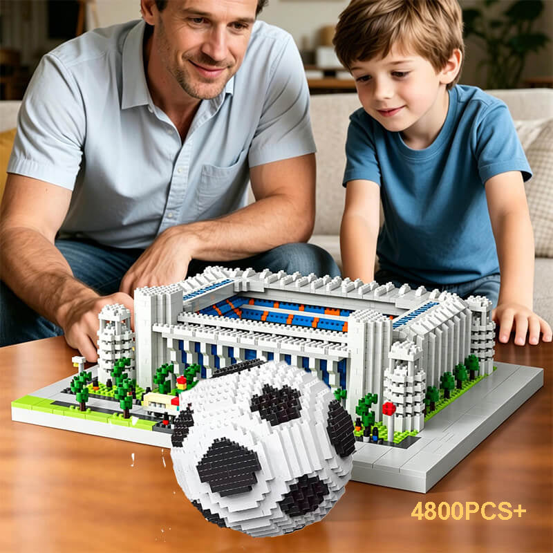 850pcs+ Building Blocks Soccer Ball Stadium with Ball Blocks Set Football Collecting Toys for Kids and Adults