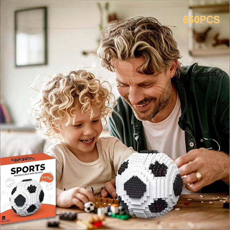 850pcs+ Building Blocks Soccer Ball Stadium with Ball Blocks Set Football Collecting Toys for Kids and Adults
