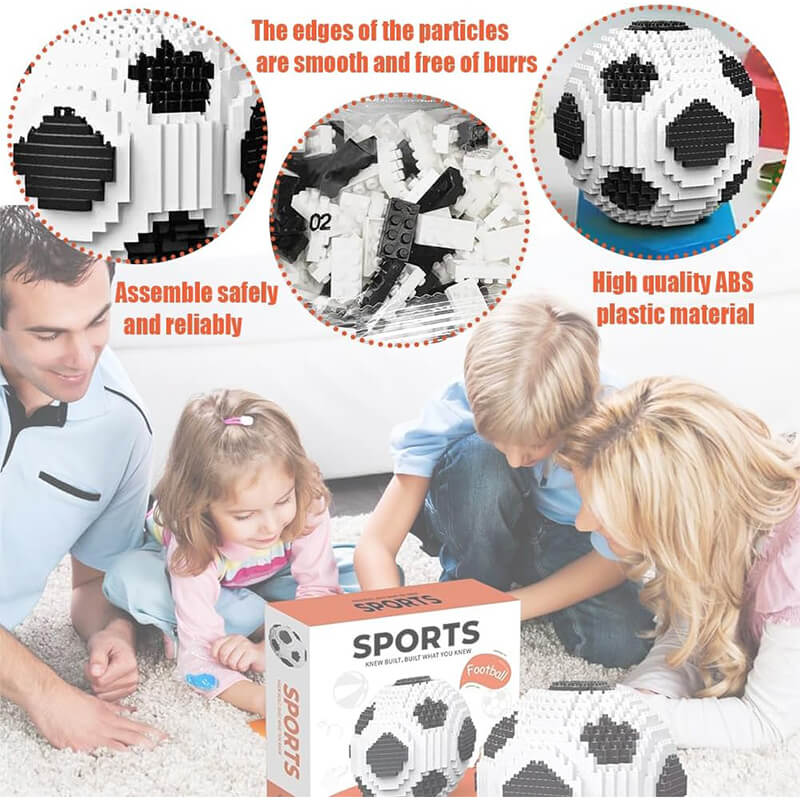 850pcs+ Building Blocks Soccer Ball Stadium with Ball Blocks Set Football Collecting Toys for Kids and Adults