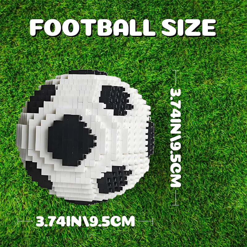 850pcs+ Building Blocks Soccer Ball Stadium with Ball Blocks Set Football Collecting Toys for Kids and Adults