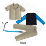 Kids Jake Sully Costume Halloween Cosplay Outfit Top Pants Tail and Shirt 4pcs Suit