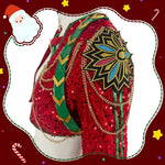 Christmas Pop Star Costume Golden Dance Suit Sequin Party Dress Dress Up Outfit